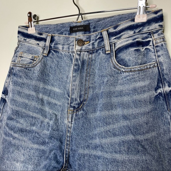 ASM ANNA light wash high rise crop leg jeans size M 28 - Picture 7 of 10